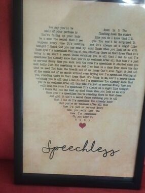 Speechless Framed Wall Art Print - Cream and Black